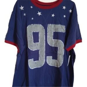 Torrid Blue and Red Star Tee